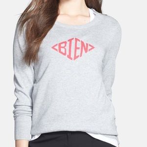 ‘Bien’ shoulder zip intarsia sweater
